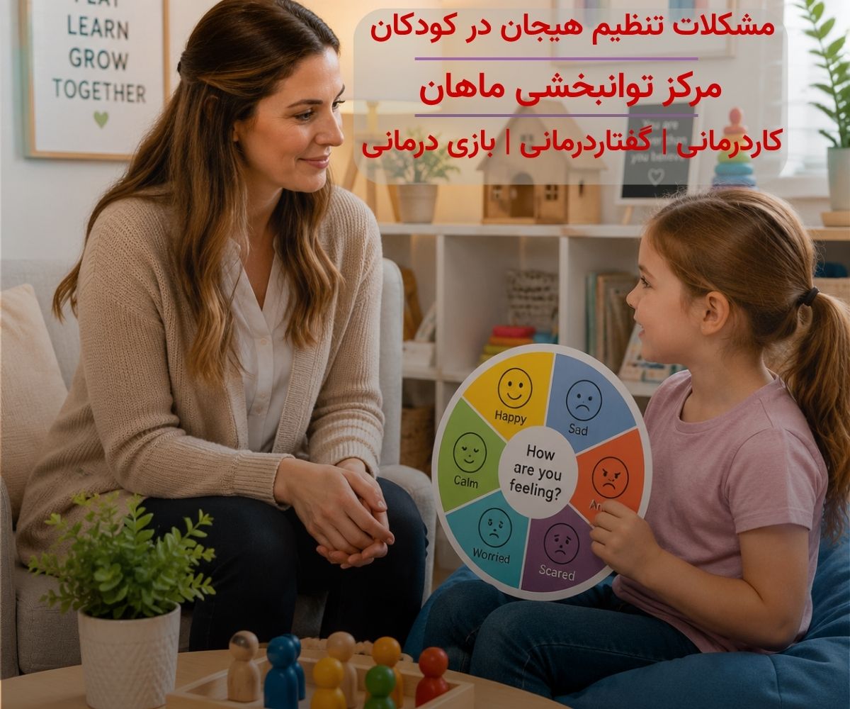 مشکلات تنظیم هیجان در کودکان با نمایش حمایت درمانگر در مرکز توانبخشی ماهان